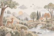 Woodland Animals Wallpaper Storybook Forest Wall Mural design