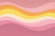 Abstract Wavy Stripes Wallpaper Pastel Rainbow Bands Wall Mural design