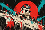 Punk Hamster In Sci Fi Cockpit Wallpaper Street Art Wall Mural design