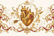 Mechanical Heart Wallpaper Baroque Gold Wall Mural design