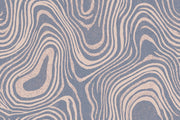 Abstract Topographic Contour Lines Wallpaper Textured Blue Cream Wall Mural design