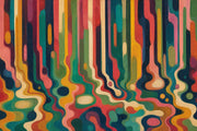 Abstract Wallpaper Wavy Stripes Removable Organic Shapes Wall Decor design