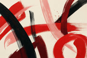 Abstract Wallpaper Brushstroke Removable Red Wall Decor design