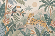 Cheetah And Toucan Wallpaper Tropical Jungle Wall Mural design