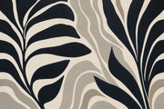 Dark Botanical Wallpaper Abstract Leaves Neutral Wallpaper Wall Mural design