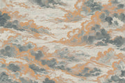 Copper Cloudscape Wallpaper Vintage Sky Wall Mural design