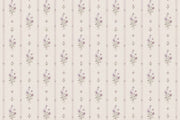 Vintage Floral Bouquet Wallpaper Muted Green Stripe Wall Mural design