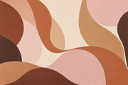 Organic Shapes Wallpaper Terracotta Earth Tones Wall Mural design