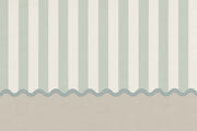 Vertical Stripes Wallpaper Scalloped Border Wall Mural design