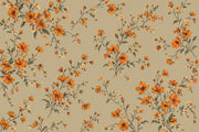 Vintage Wildflower Bouquet Wallpaper Beige Botanical Wall Mural design