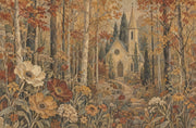 Autumn Forest Chapel Wallpaper Vintage Botanical Wall Mural design