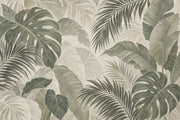 Tropical Leaf Wallpaper Muted Green Botanical Wall Mural design