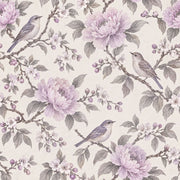 Peony And Bird Wallpaper Watercolor Chinoiserie On White Background design