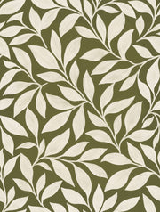 Leafy Vines Wallpaper Olive Green Background design