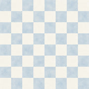 Checkered Wallpaper Pastel Blue And Cream Grid design