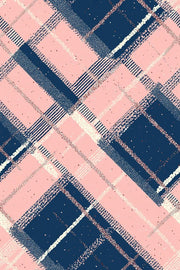 Abstract Plaid Wallpaper Pink Navy Diagonal Grid design