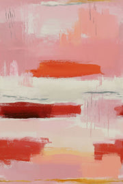 Abstract Brush Strokes Wallpaper Pink Coral Textured design
