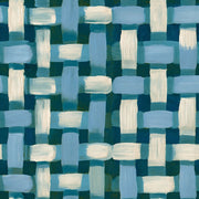 Abstract Grid Wallpaper Dark Teal Blue Brushstrokes design