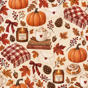 Pumpkins Wallpaper Watercolor Cozy Farmhouse Pattern design