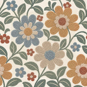 Daisy Flowers Wallpaper Vintage Garden Tufted Texture design