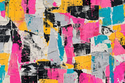 Torn Posters Collage Wallpaper Graffiti Grunge Wall Mural design