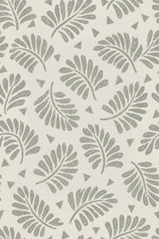 Tropical Leaf Fronds Wallpaper Cream Minimalist Pattern design