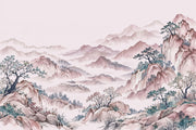 Misty Mountains Wallpaper East Asian Landscape Wall Mural design
