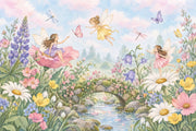 Fairy Garden Wallpaper Watercolor Storybook Wall Mural design