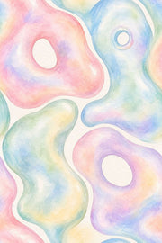 Abstract Shapes Wallpaper Pastel Watercolor Texture design