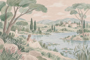 Lake Lily Pads Wallpaper Tuscan Countryside Wall Mural design