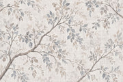 Watercolor Branches Wallpaper Ivory Background Wall Mural design
