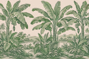 Vintage Tropical Jungle Wallpaper Toile Landscape Wall Mural design