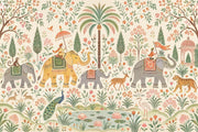 Indian Garden Elephants Wallpaper Mughal Inspired Wall Mural design