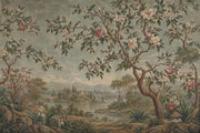 Chinoiserie Blossom Landscape Wallpaper Cloudy Sky Wall Mural design
