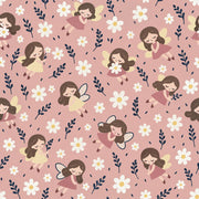 Fairy Wallpaper Whimsical Daisy Floral On Pink Background design