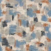 Abstract Brushstroke Wallpaper Blue Gray And Rust Blocks design