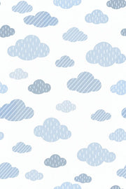 Blue Cloud Wallpaper White Background design