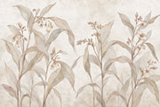 Delicate Wildflower Stems Wallpaper Neutral Botanical Wall Mural design