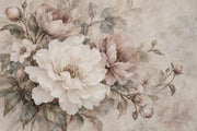 Blush Pink Roses Wallpaper Vintage Botanical Wall Mural design