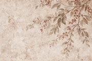 Leafy Branches Wallpaper Vintage Aged Plaster Wall Mural design
