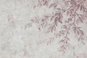 Mauve Leaves And Branches Wallpaper Vintage Botanical Wall Mural design