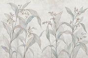 Delicate Botanical Stems Wallpaper Watercolor Floral Wall Mural design