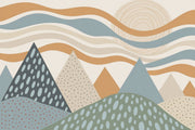 Geometric Mountains Wallpaper Abstract Landscape Wall Mural design