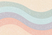 Pastel Wavy Stripes Wallpaper Speckled Abstract Wall Mural design