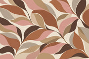 Abstract Leaf Shapes Wallpaper Mid Century Modern Wall Mural design