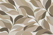 Abstract Leaf Shapes Wallpaper Neutral Botanical Wall Mural design