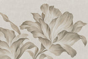 Large Lily Line Art Wallpaper Neutral Botanical Wall Mural design