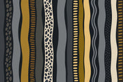 Wavy Stripes Wallpaper Charcoal Mustard Abstract Wall Mural design