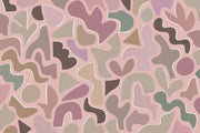 Organic Abstract Shapes Wallpaper Pastel Contours Wall Mural design