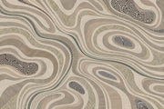 Organic Contour Lines Wallpaper Neutral Tones Wall Mural design